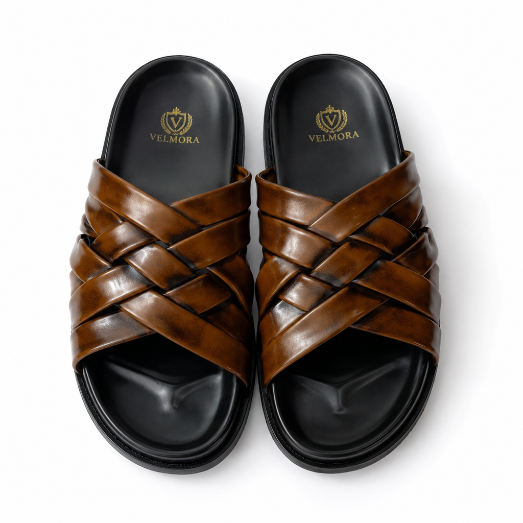 Premium Woven Leather Strappy Sandals