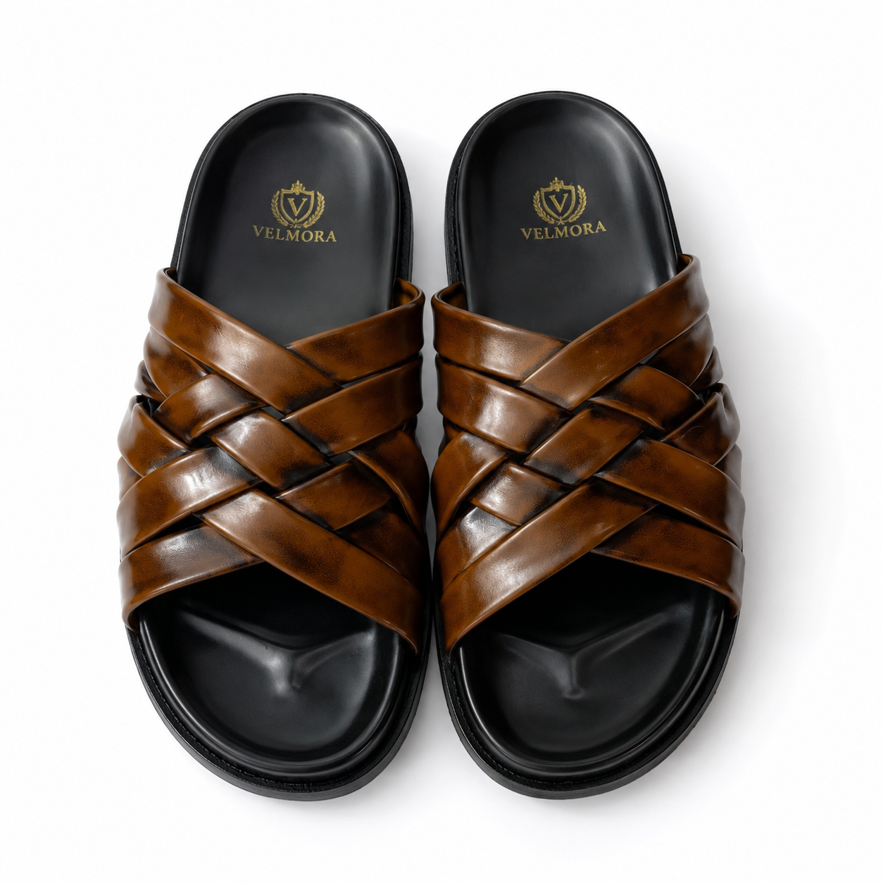 Premium Woven Leather Strappy Sandals