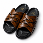 Premium Woven Leather Strappy Sandals