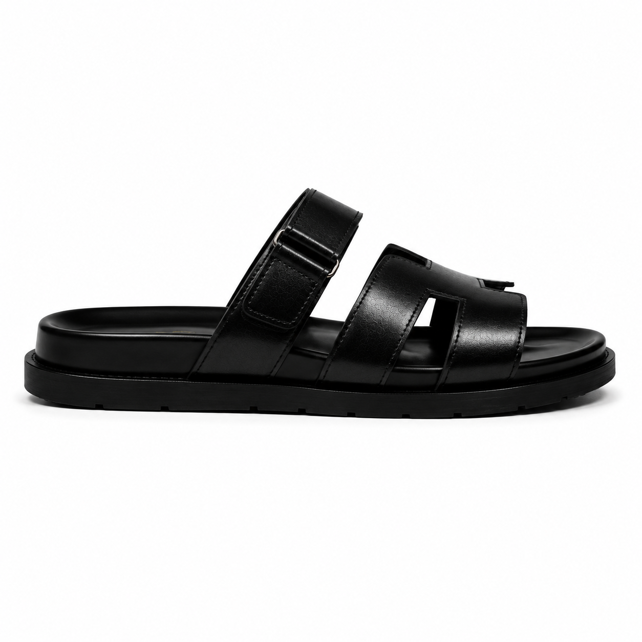 Premium Black Cut-Out Design Casual Slippers